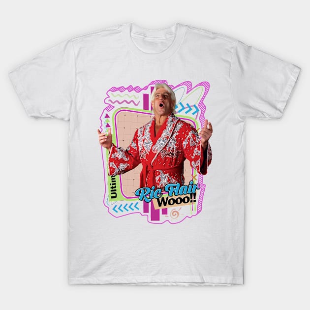 Wrestler Ultimate Warrior Ric Flair T-Shirt by PICK AND DRAG